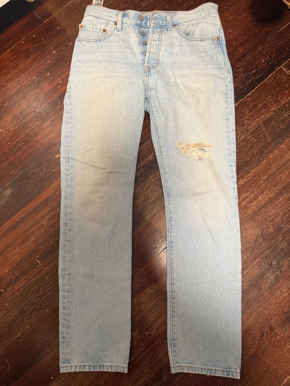Levi's Light Blue Women’s Straight-Leg 501 Anniversary Edition 2023 Jeans